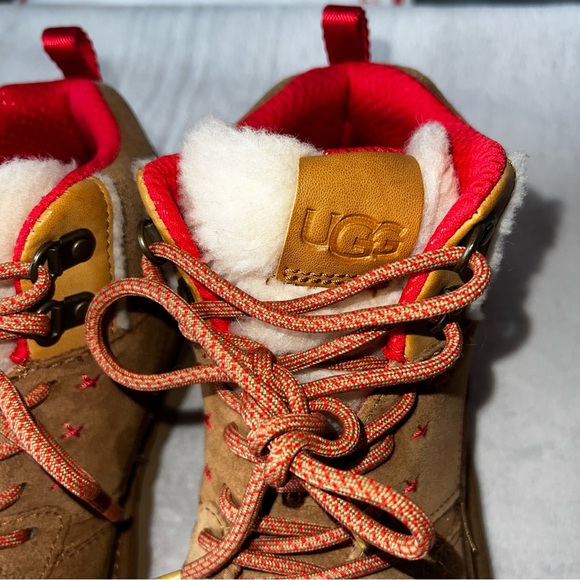 UGG Highland Hi Heritage Chestnut Fiery Red Suede Hiking Boot - Picture 4 of 11